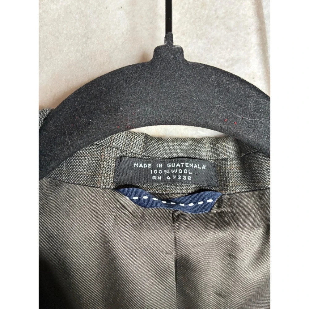 Tommy Hilfiger Mens 41R Grey Glen Plaid 100% Wool‎ 2-Button Blazer Sport Coat